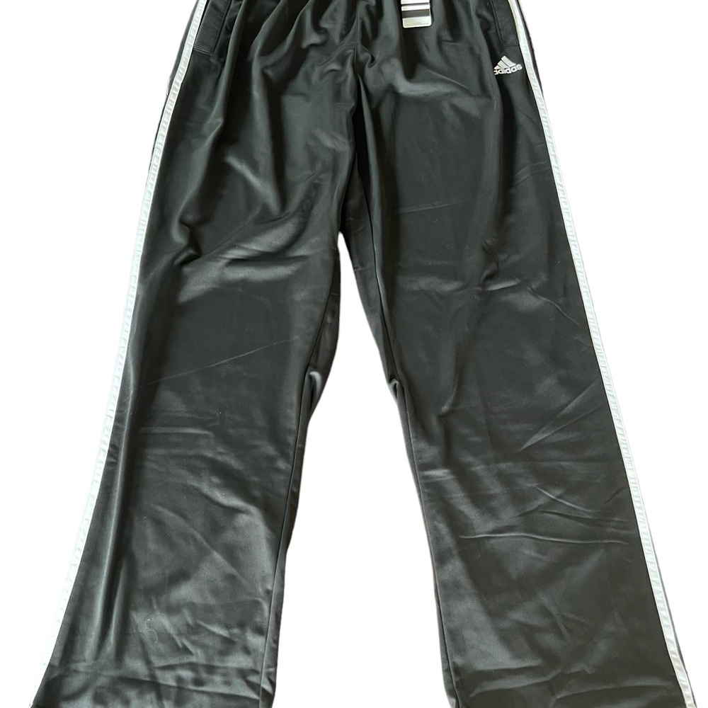 NWT Adidas 2011 Black and White Three Stripe Polyester Track Pants Men’s XL